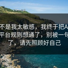 原来不是我太敏感，我终于把APP权限的平台规则想通了，别被一句话骗了，请先照顾好自己